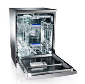 Samsung DW5363PGBSLEF - Lavavajillas con 3ª Bandeja Acero Inoxidable A+ 45 Db