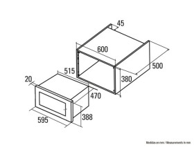 Cata 07510303 - Microondas Integrable MC 32 DC 32 Litros 60cm Inox