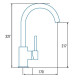Cata 02504004 -Grifo Monomando Vertical Giratorio CMA Cartucho Cerámico