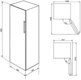 Congelador 1 puerta Smeg CV31X2PNE Inox Antihuellas No Frost 60x185cm