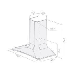 Elica PRF0043030 - Campana Sweet 85Cm de Pared Clase B Blanco
