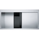Franke 127.0306.386 - Fregadero Crystal Line CLV 214 Versión derecha Negro