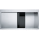 Franke 127.0306.387 - Fregadero Crystal Line CLV 214 Versión izquierda Negro