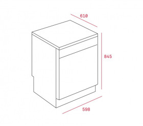 Teka 40782360 - Lavavajillas LP8 820 60Cm 12 Cubiertos Inox Antihuellas