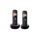 TELÉFONO PANASONIC KXTGB212SPB Inalámbrico Duo Negro Sistema DECT