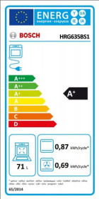 Horno Bosch HRG635BS1 Multifunción Vapor añadido Gourmet Softmove A+
