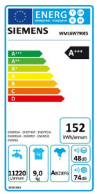 Lavadora Siemens WM14W780ES 8 Kg. 1.400 r.p.m. A+++-30 % Sensofresh