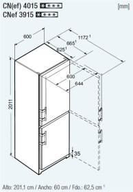 Liebherr CN 4015- Frigorífico Combi NoFrost 201x60cm A++ Blanco