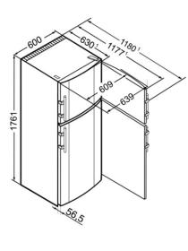 Liebherr Ctn-3223-21 - Frigorífico de dos puertas NoFrost en el congelador A++