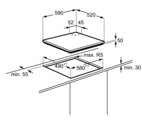 Electrolux EGD6576NOK - Placa Mixta Inducción y Gas Natural 4 Zonas
