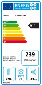 Zanussi ZRB34315XA - Frigorífico combinado de 185 x 60 cm Clase A++ Inox Antihuellas