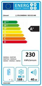 Zanussi ZFU19400WA - Congelador Vertical Estático 125x54,5cm A+ Blanco