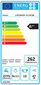 Zanussi ZDT26010FA - Lavavajillas Integrado 60 Cm 13 Cubiertos Clase A++