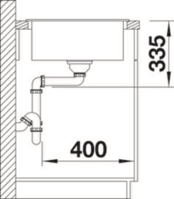 Blanco 517568 - Fregadero ZIA XL 6S Antracita Reversible Mueble de 60 Cm