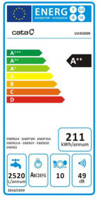 Cata 07201000 - Lavavajillas Integrable LVI 45009 10 Servicios A++