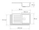 Cata 02606000 - Fregadero Sobre Encimera Reversible FRSD 1 WH Blanco