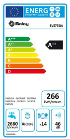 Lavavajillas Balay 3VS775IA Acero Antihuellas 14 Cubiertos A++