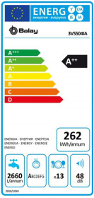 Balay 3VS504IA - Lavavajillas libre instalación Acero antihuellas A++ 13 servicios