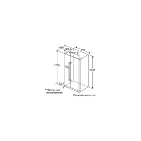 	Balay 3FA4611B - Frigorífico Americano No Frost Clase A+ Blanco 177x90Cm