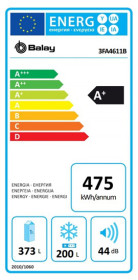 Balay 3FA4611B - Frigorífico Americano NoFrost Clase A+ Blanco 177x90Cm