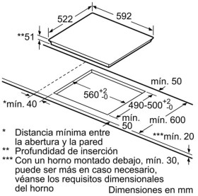 Balay 3EB861LR - Placa de inducción de 60 cm de ancho