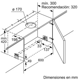 Balay 3BT860X - Campana telescópica diseño rectangular bajo mueble