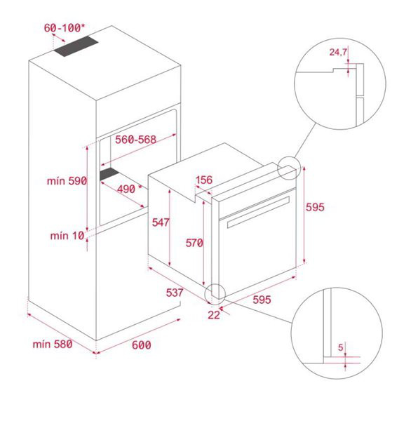 Teka 41566020 - Horno HBL 860 P Multifunción Turbo Wish Clase A+ Negro