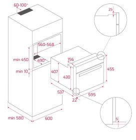 Teka HSC 635 - Horno compacto multifunción A+ de 45cm HydrocleanPRO