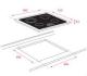 Vitrocerámica Teka Cocina TZ 6420 4 fuegos 60 cm x 51 cm Negro