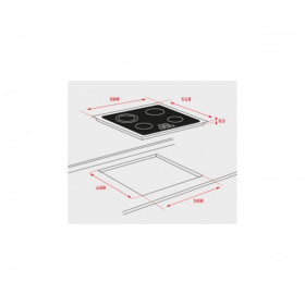 Encimera Teka TT6420 40239021 Vitrocerámica 4 Zonas Touch Control 60 Cm