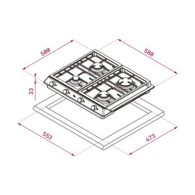 Encimera Teka Cocina Ex 60.1 4G Ai Al Ci Nat (E1) 40212201