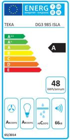 Teka DG3 985 Isla - Campana 90 Cm Clase A 3 Velocidades