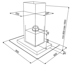Teka 40485150 - Campana DG3 985 Isla 90 Cm Clase A 3 Velocidades