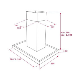 	Teka 40484670 - Campana DH2 1285 Isla 120 Cm Acero Inoxidable