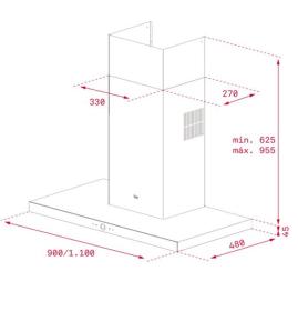 Teka 40437110 - Campana PERFECT DLH 1185 T Decorativa 110 Cm Clase A