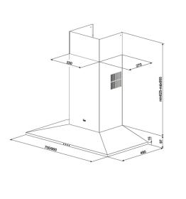 Teka 40437000 - Campana TIKAL DSS 785 70 Cm Decorativa Pared Inoxidable