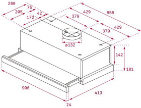Campana extraíble TL 9310 de Teka Dos Velocidades Frente Inox