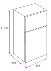 Teka 40672041 - Frigorífico FTM 310 2 Puertas 159x55 Cm Clase A+ Blanco