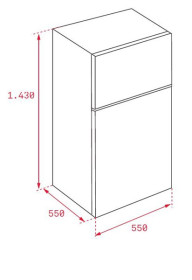 Teka 40672040 - Frigorífico FTM 240 2 Puertas 143x55 Cm Clase A+ Blanco