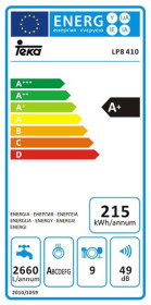 Lavavajillas Blanco 45 Cm. LP8 410 de Teka A+/A 5 Programas