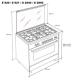 Meireles E 920 W - Cocina 90 cm 4 gas y 2 eléctricos + horno