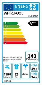 Lavadora Whirlpool FSCR 12440 6th SENSE 12 Kilos 1400 rpm A+++-50%