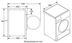 Secadora de condensación Siemens WT45N200ES Clase B 7 Kg Blanca