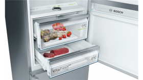 Frigorifico Acero Inox Bosch KGF39PI45, Clase A+++, 38 db, 60 x 203 cm