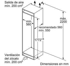 Bosch KIN86AF30F - Frigorífico integrado de 177.2 x 56 cm Clase A++ noFrost