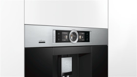 Bosch CTL636ES6 - Cafetera integrable espresso Gourmet Cristal negro con inox
