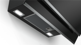 Campana Cristal Negro , Inclinada de Pared, Bosch DWK67IM60 , 60 cm