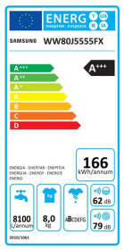 Lavadora Samsung EcoBubble 8kg WW80J5555FX A+++ 1.400 r.p.m.
