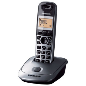 Panasonic KXTG2511SPM - Teléfono inalámbrico DECT Gris Teclado y LCD Iluminados
