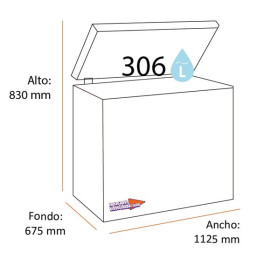 Hisense FT403D4AW1 - Congelador horizontal convertible de 1125 x 672 x 830 mm